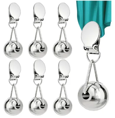 Productafbeelding van Tafelkleedgewichten - Set van 6 - 66 g - Zilver