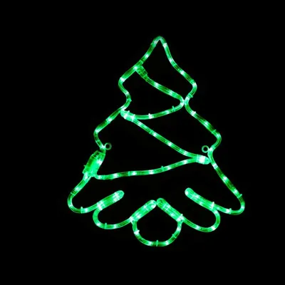 Image de ACA Sapin de Noël lumineux d'extérieur, 72 LED, guirlande de 3 m, vert, IP44, 44 x 51 cm, câble d'alimentation de 1,5 m X0818519