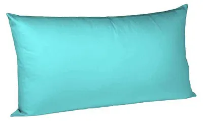 Produktbild von Fleuresse Mako-Satin Kissenbezug Colours Uni seidig-glatt hautfreundlich 100% Baumwolle Reißverschluss 40x80 cm Petrol