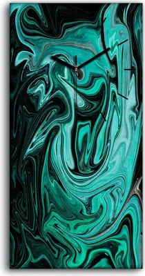 Produktbild von Wandkunst Leinwand Bild Uhr Geräuschlos Kunstdruck 30x60 Malerei Abstrakte Kunst - schwarze Hände