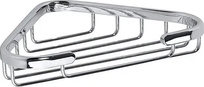 Produktbild von BYTRO Eckseifenkorb Messing Chrom poliert 130x230x30 mm für Bad & WC >> zum Bohren