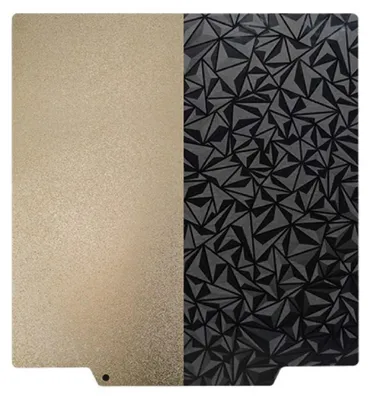 Imagen del producto de Placa de construcción texturizada de PEI para impresora 3D + superficie lisa de PEO, 250x250 mm