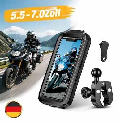 Productafbeelding van 360° houder voor fiets, motorfiets of telefoon, waterdicht, geschikt voor smartphones tot 7,0 inch