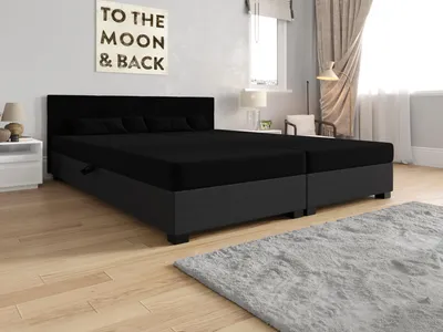 Produktbild von Doppelbett 160x200 LOCIKA DOUBLE 2 - schwarz/grau