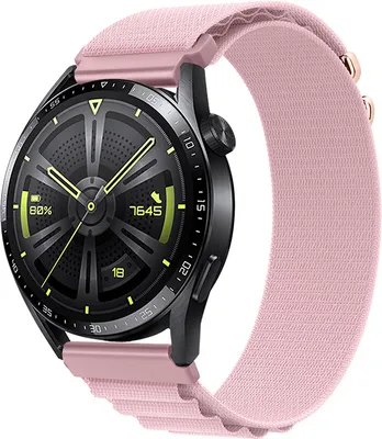 Produktbild von BStrap Nylon Loop Armband für Samsung Galaxy Watch 3 45mm, powder sand