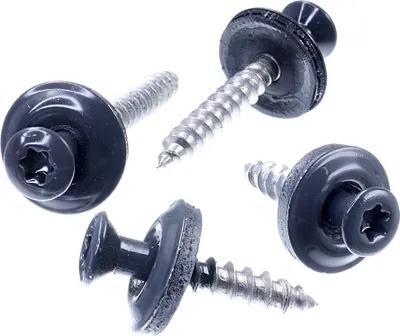Immagine prodotto di Vite per idraulico SECCARO 4,5 x 20 mm, grigio antracite RAL 7016, acciaio inox A2, rondella di tenuta EPDM 15 mm, TX / esagono incassato