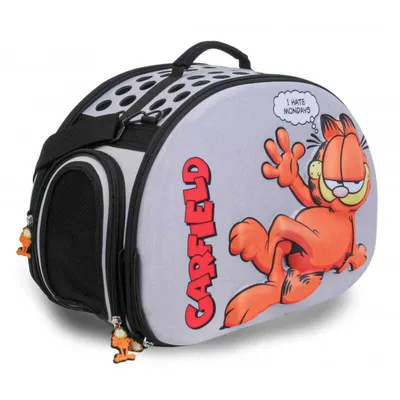 Image de Cage de transport Garfield pour chats – Eva 3D Gris, 43 x 32 x 23 cm