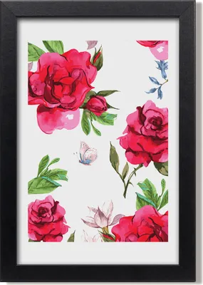 Produktbild von Bild 20x30 MDF-Rahmen, Wandkunst Rote Rosen
