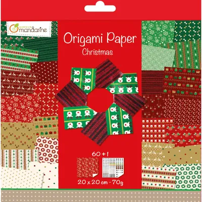 Produktbild von Avenue Mandarine 3x Origami Paper Christmas 60Bl 20x20cm, 70g Mehrfarbig 52508O
