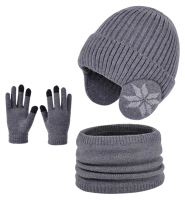 Productafbeelding van Set van 3 Kinderwintermutsen met Sjaal en Handschoenen