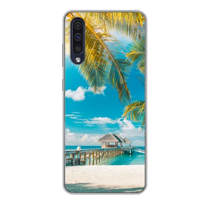 Produktbild von MuchoWow® Handyhülle Schutzhülle Hülle für Samsung Galaxy A50 Tropisch - Strand - Palme Silikon Softcase Handy Hülle - Mobiltelefonhülle