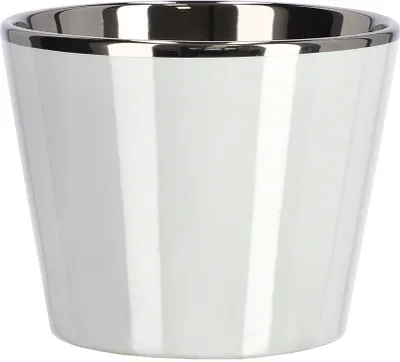 Obrázek produktu pro KOTARBAU® Malý keramický květináč ? 11 cm glazovaný bílý lesklý