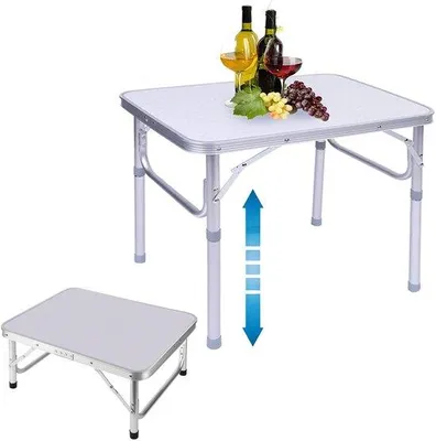 Produktbild von Aluminium Balkontafel mit verstellbarer Höhe für Camping und Picknick