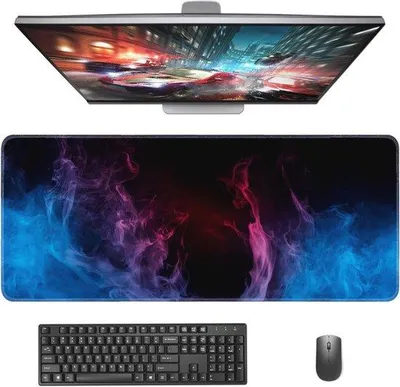 Productafbeelding van Grote Gaming Muismat XXL met Antislip Rubberen Onderkant – 900 x 400 mm Bureauonderlegger voor Toetsenbord en Laptop