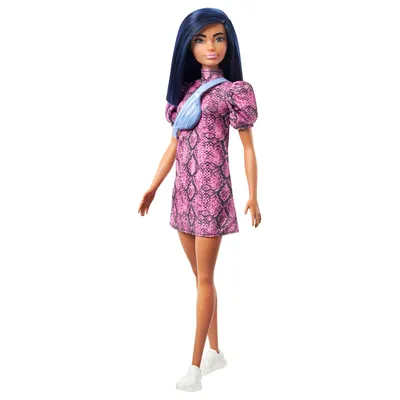 Obrázok produktu pre Bábika Barbie Fashionistas v šatách s hadím vzorom, obliekať bábiku, módna bábika