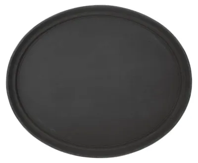 Immagine prodotto di Solidchoice - Vassoio ovale antiscivolo, 27 x 22 pollici, nero