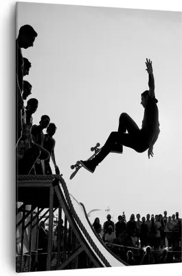Produktbild von Bild auf Leinwand - Leinwandbild - Einteilig - Sport Skateboard - 70x100cm - Wand Bild - Wanddeko - Wandbilder - Leinwanddruck - Wanddekoration - Leinwand bilder - Wandbild - PA70x100-3655