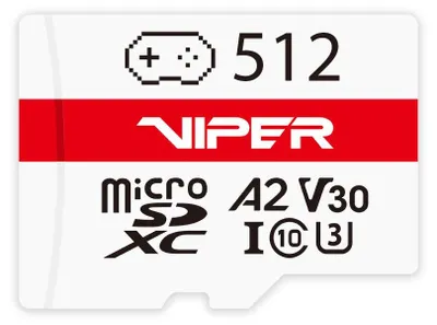 Zdjęcie produktu dla PATRIOT Viper 512GB Micro SDXC / UHS-I / U3 / A2 / C10 / V30