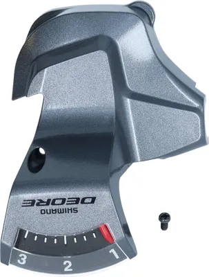 Image de COUVERCLE DE DÉRAILLEUR ARRIÈRE SHIMANO SL-T6000, gauche, couleur argent, poids approximatif : 18 g.