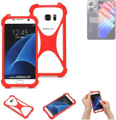 Produktbild von K-S-Trade Handy-Hülle kompatibel mit Infinix Hot 30 Play Schutz-Hülle Bumper Silikon Schutz Hülle Cover Case Silikoncase Silikonbumper TPU Softcase