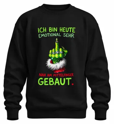 Imagen del producto de Camiseta de cuello redondo y sudadera uni "Grinch", diseño "Estoy de mal humor hoy", color , talla XL