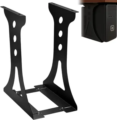 Produktbild von PC Halterung unter Schreibtisch, verstellbare Computer Halterung, schwarz, für Büro