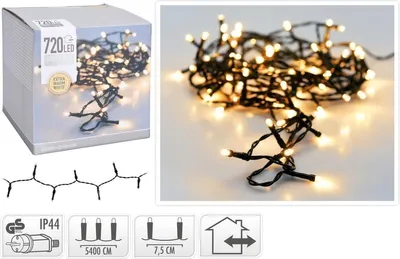 Zdjęcie produktu dla HOMESTYLING Świąteczny łańcuch świetlny ciepły biały 720 LED / 54 m KO-AX8401570