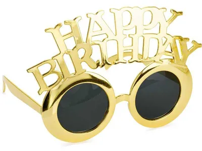 Produktbild von Brille Happy Birthday gold Geburtstag