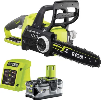 Produktbild von RYOBI Akku-Kettensäge RCS1830-140B 18V 4Ah, Schwertlänge 30cm, Motorkettensäge, Motorsäge, Akku-Säge, Bürstenloser Motor
