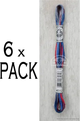 Zdjęcie produktu dla 6x nić DMC do haftu Mouline Coloris 517-4512, 6-warstwowa, 8m, PU