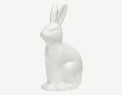 Produktbild von Seyila Home Deko Hase aus Keramik – Osterdekoration, Moderne Hasenfigur für Tisch oder Regal