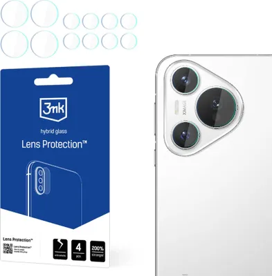 Produktbild von 3mk Hybridglas Lens Protection für Huawei Pura 70 Kamera Objektiv Kameralinse 0,16mm 6H (4 Stück)