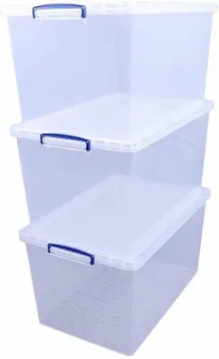 Produktbild von Famanu Aufbewahrungsboxen 83 Liter - Set von 3 mit Deckel