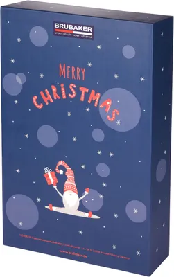 Immagine prodotto di BRUBAKER Calendario dell'Avvento da riempire - Elfi blu - Calendario natalizio fai da te con 24 porte per buoni, dolci e altre sorprese - 39 cm