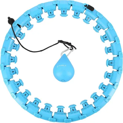 Immagine prodotto di Hula Hoop con pesi, blu - Attrezzatura per esercizi fitness