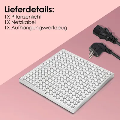 Produktbild von Jopassy 2x Pflanzenlampe LED Vollspektrum 15W 225LEDs Pflanzenlicht Pflanzenleuchte Wachstumslampe Grow Light für Zimmerpflanzen, Hydroponic, Indoor Seeding Veg Flower, Gemüse und Blumen
