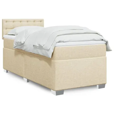 Produktbild von Möbel Boxspringbett mit Matratze Creme 90x190 cm Stoff - Klassische Betten 3288062
