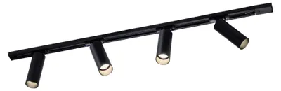 Produktbild von Ledvion Schienensystem lampen 1m 1-Phasen Schwarz 4-flammig ohne GU10 Lampe