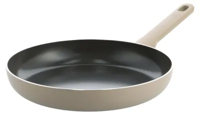 Bratpfanne 30 cm, Keramik-Antihaft, Aluminium, Induktion, Taupe