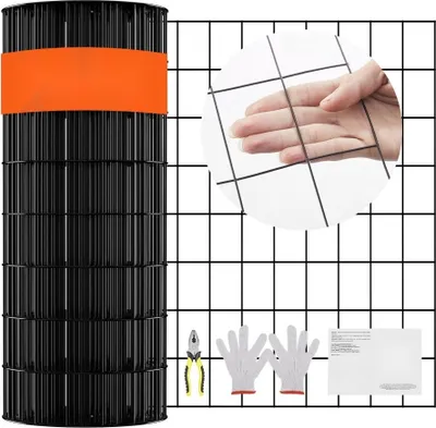 Zdjęcie produktu dla Rolka drutu wolierowego 61x1524 cm, ogrodzenie ogrodowe 1,52 mm powlekane winylem - do kurników, królików i węży - zagrody dla drobiu.