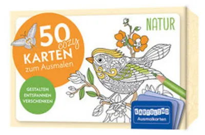 Immagine prodotto di 50 simpatiche cartoline da colorare - Natura