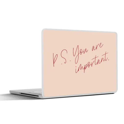 Obrázok produktu pre Nálepka na notebook - 17 palcov - Text - P.S. you are important - Citáty
