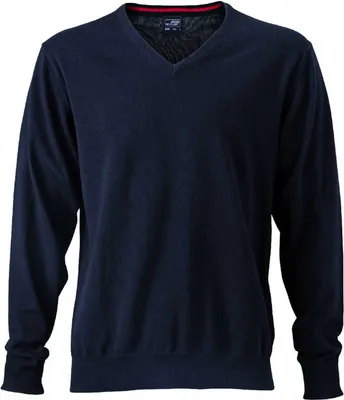 Produktbild von James & Nicholson | JN 659 Herren V-Neck Pullover black S