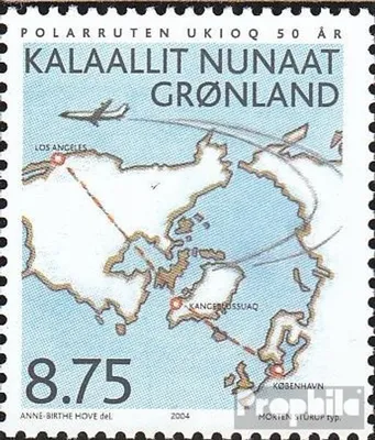 Produktbild von Briefmarken Dänemark - Grönland 2004 Mi 413 (kompl.Ausg.) postfrisch Linienflugverbindung
