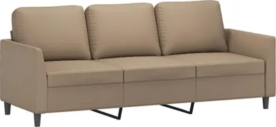 Obrázok produktu pre vidaXL 3-miestna pohovka Cappuccino-Brown 180 cm Imitácia kože