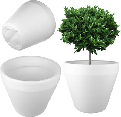 Image de KADAX Pot de fleurs Lima 390 - blanc