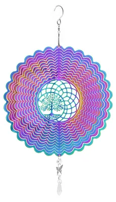 3D-Windspiel Regenbogen 20 cm Edelstahl drehbar