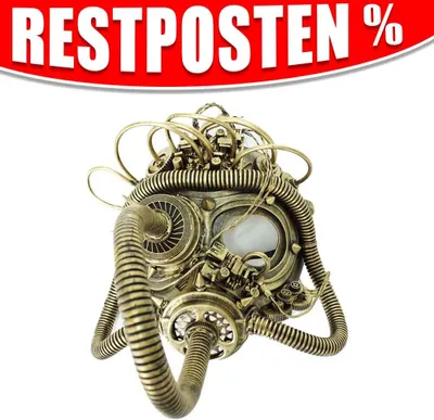 Immagine prodotto di Gasmaske Steampunk - goldfarben