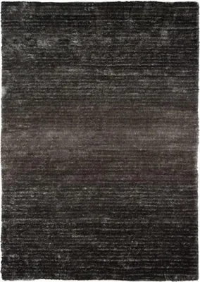 Produktbild von Grauer Teppich mit langem, seidig glänzendem Flor, Farbverlauf, 190x200 cm