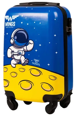 Produktbild von Kinder Kabine Hartschalenkoffer Flügel Blau Astronaut Xs 18"